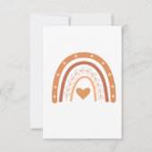Terracotta Gender Neutral boho rainbow aangepast Bedankkaart (Achterkant)