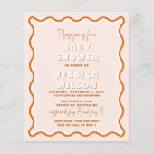 Terracotta Gender Neutrale Baby shower Uitnodiging (Voorkant)