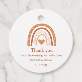 Terracotta Genderneutrale regenboog Dank u Bedankjes Labels