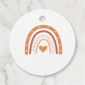 Terracotta Genderneutrale regenboog Dank u Bedankjes Labels (Achterkant)