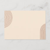 Terracotta Geometric Line Art accommodaties Informatiekaartje (Achterkant)