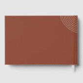 Terracotta Geometric Line Art Gastenboek (Achterkant)