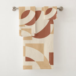 Terracotta geometrie Naadloos patroon Bad Handdoek
