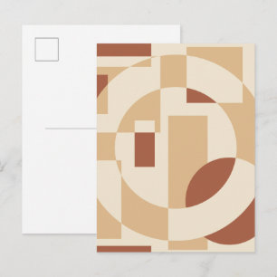 Terracotta geometrie Naadloos patroon Briefkaart