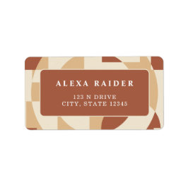 Terracotta geometrie Naadloos patroon Etiket