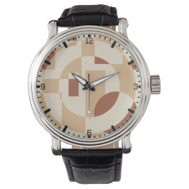 Terracotta geometrie Naadloos patroon Horloge