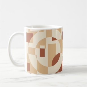 Terracotta geometrie Naadloos patroon Koffiemok