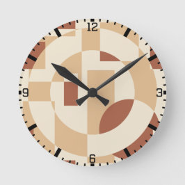 Terracotta geometrie Naadloos patroon Ronde Klok