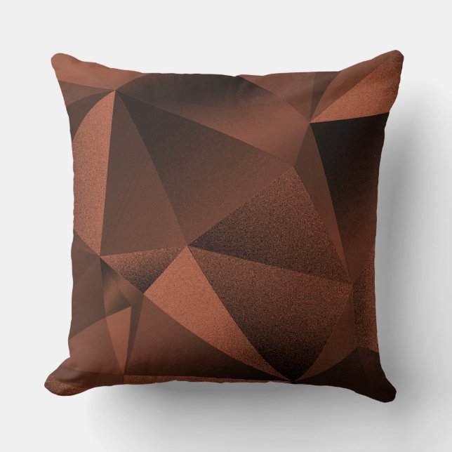 Terracotta geometrische diamant geworpen kussen (Voorkant)