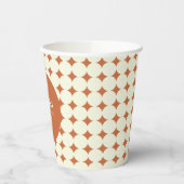 Terracotta Geometrische Unieke Bruiloftsbruiloft A Papieren Bekers (Links)