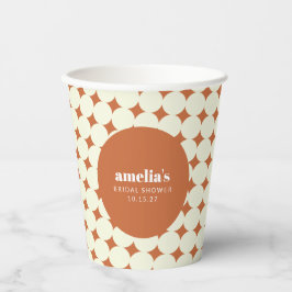 Terracotta Geometrische Unieke Vrijgezellenfeest C Papieren Bekers