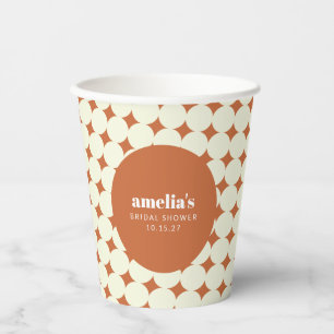 Terracotta Geometrische Unieke Vrijgezellenfeest C Papieren Bekers