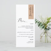 Terracotta gepersonaliseerd met gastnaam legant menu (Staand voorkant)