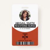 Terracotta Geregistreerde verpleegkundige caduceus Badge (Voorkant)