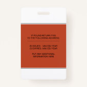 Terracotta Geregistreerde verpleegkundige caduceus Badge (Achterkant)