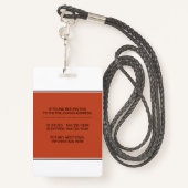 Terracotta Geregistreerde verpleegkundige caduceus Badge (Achterkant met draagriem)