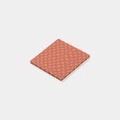 Terracotta geruit warm schaakbordpatroon post-it® notes (Schuin)