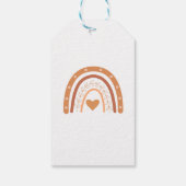 Terracotta Geslacht Neutraal boho regenboog Dank u Cadeaulabel (Achterkant)