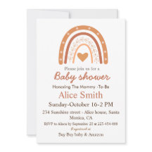 Terracotta Geslacht Neutrale boho regenboog baby s