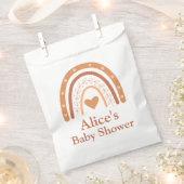 Terracotta Geslacht Neutrale boho regenboog Bedankzakje (Geknipt)