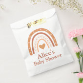 Terracotta Geslacht Neutrale boho regenboog Bedankzakje (Gezegeld)