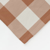 Terracotta Gingham Check Pattern Fleece Blanket (Hoek)