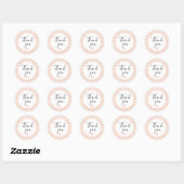 Terracotta Gingham Dankjewel Favor Sticker (Vel)