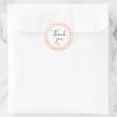 Terracotta Gingham Dankjewel Favor Sticker (Tas)