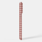 Terracotta Gingham Monogram Moeder Oma Initiaal iPhone Hoesje (Rechterkant)