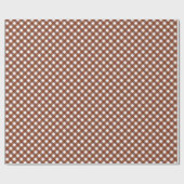 Terracotta Gingham Patterned Cadeaupapier (Vlak)
