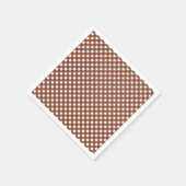 Terracotta Gingham Patterned Servet (Hoek)