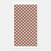 Terracotta Gingham Patterned Servet (Voorkant)