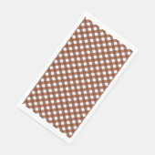 Terracotta Gingham Patterned Servet (Hoek)