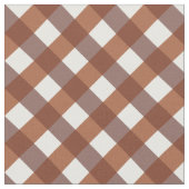 Terracotta Gingham Patterned Stof (Close Up)