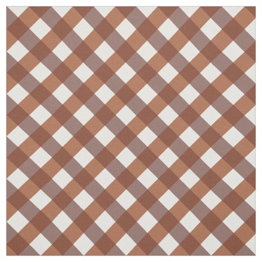 Terracotta Gingham Patterned Stof (Swatch)