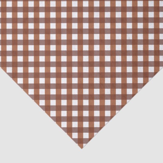 Terracotta Gingham Patterned Tissuepapier (Detail)