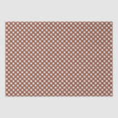 Terracotta Gingham Patterned Tissuepapier (Voorkant)
