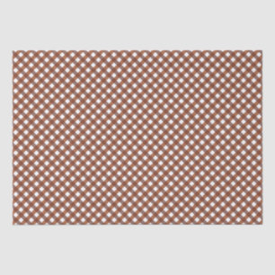 Terracotta Gingham Patterned Tissuepapier
