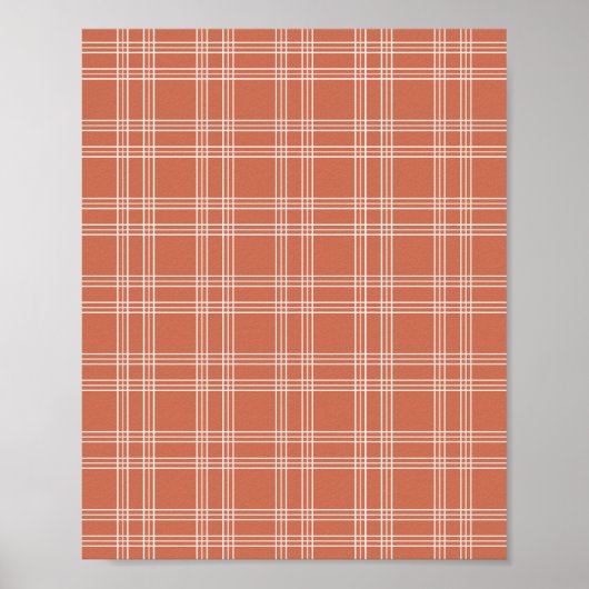 Terracotta Gingham Poster (Voorkant)