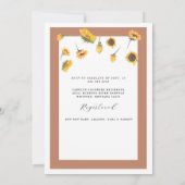 Terracotta Gingham Sunflower Generic Baby shower Kaart (Achterkant)