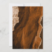 Terracotta Gold Agate Marble Arch Quinceanera Kaart (Achterkant)