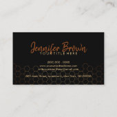 Terracotta Gold Bee Boerderij Apiary Honeycomb Visitekaartje (Achterkant)