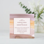 Terracotta Gold Bohemian Wedding Invitation Kaart (Staand voorkant)