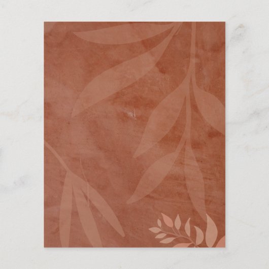 Terracotta Gold Fall Wedding FOTO Save the Date (Achterkant)