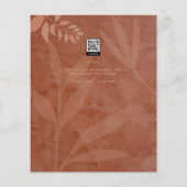 Terracotta Gold Fall Wedding Leaves Modern Flyer (Achterkant)
