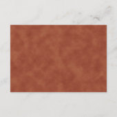 Terracotta Gold Glitter Wedding Details Informatiekaartje (Achterkant)