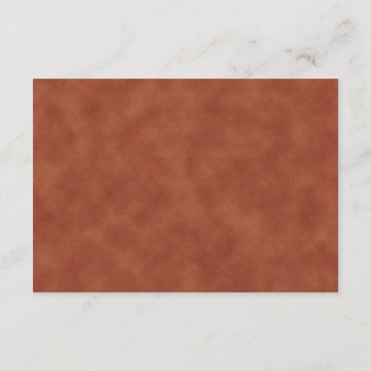 Terracotta Gold Glitter Wedding Details Informatiekaartje (Achterkant)