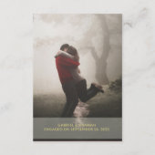 Terracotta Gold Photo Wedding QR Cd Enclosure Kaar Informatiekaartje (Achterkant)