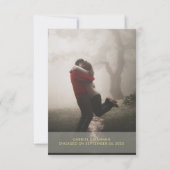 Terracotta Gold Photo Wedding RSVP Response Kaart (Achterkant)