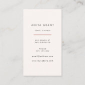 Terracotta & Gold sunburst lijst art deco verticaa Visitekaartje (Achterkant)